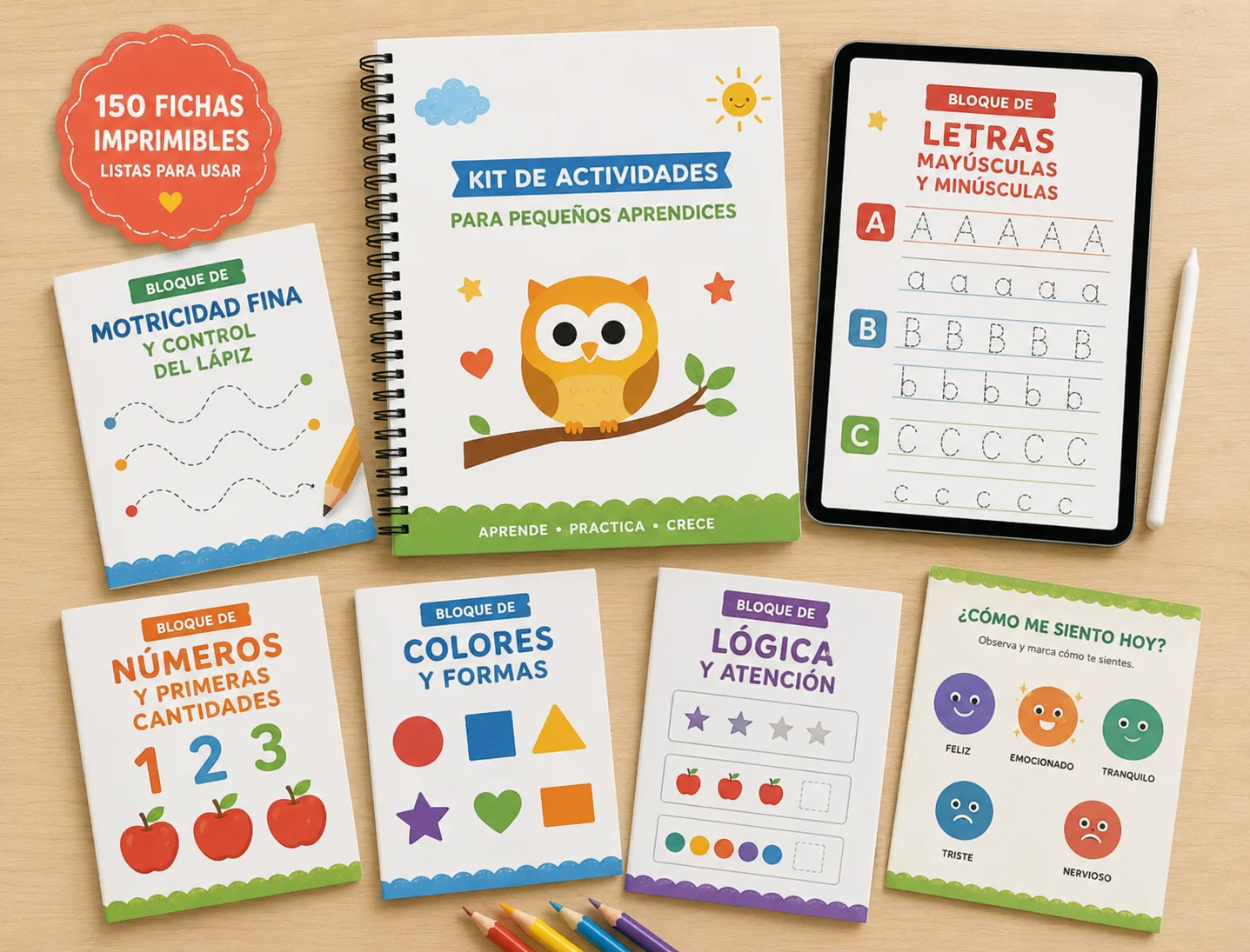 Kit de 150 Actividades de Aprestamiento en versión imprimible y digital