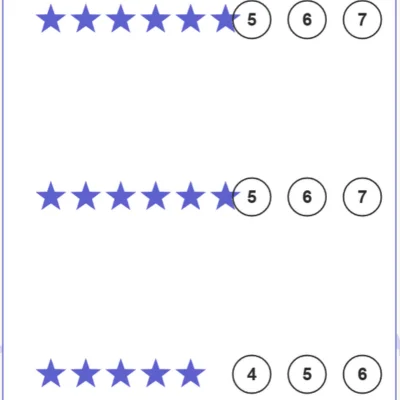 Ficha de conteo: contar estrellas y rodear el número correcto