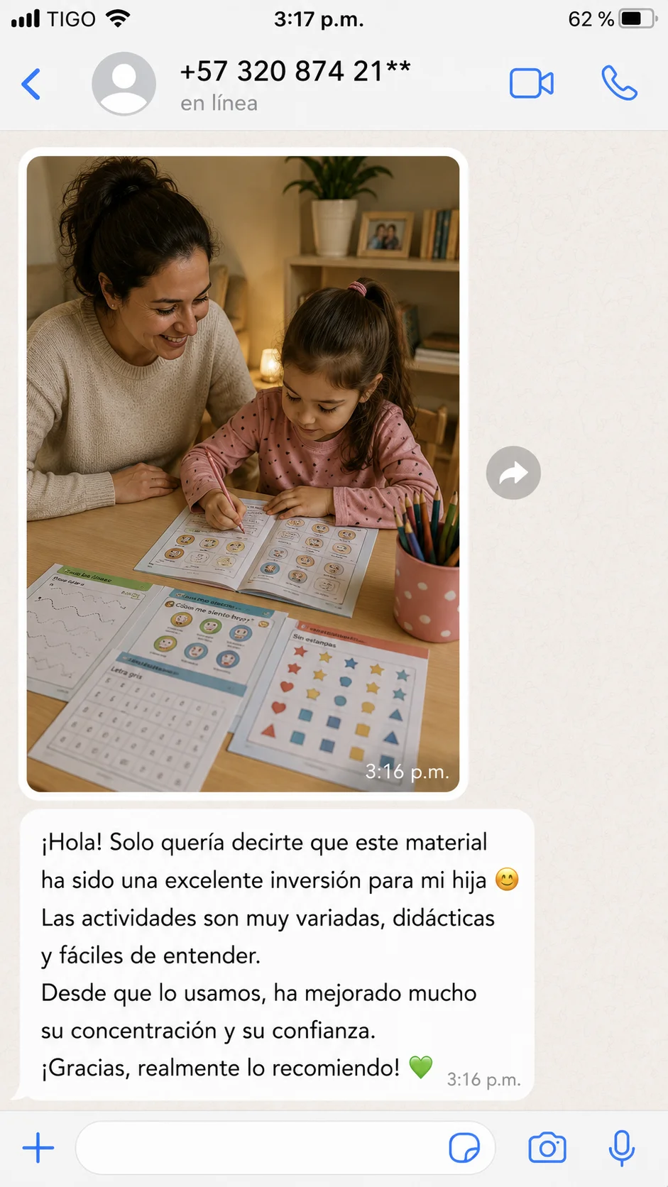 Testimonio real de una mamá sobre el Kit de 150 Actividades de Aprestamiento 4