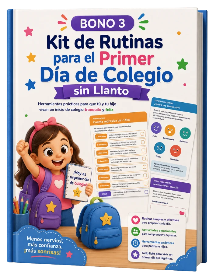 Mockup del bono Kit para el primer día de colegio