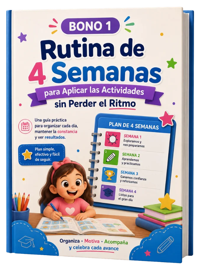 Mockup del bono Rutina de 4 semanas